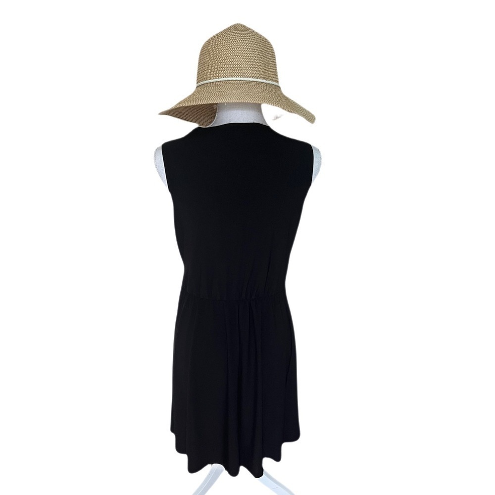 Nick & Nash Sleeveless Black Faux Wrap Dress Size Medium - Picture 3 of 7
